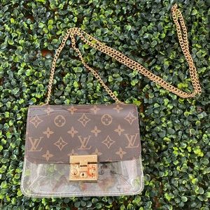 Medium crossbody stadium purse/clear bag/clear bag policy approved/football szn